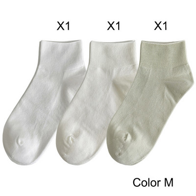 3 perechi de șosete scurte de damă, de vară, de culoarea bomboanei, set de șosete din bumbac simplu, respirabile, lejer, comozi, moi, colorați, pentru femei