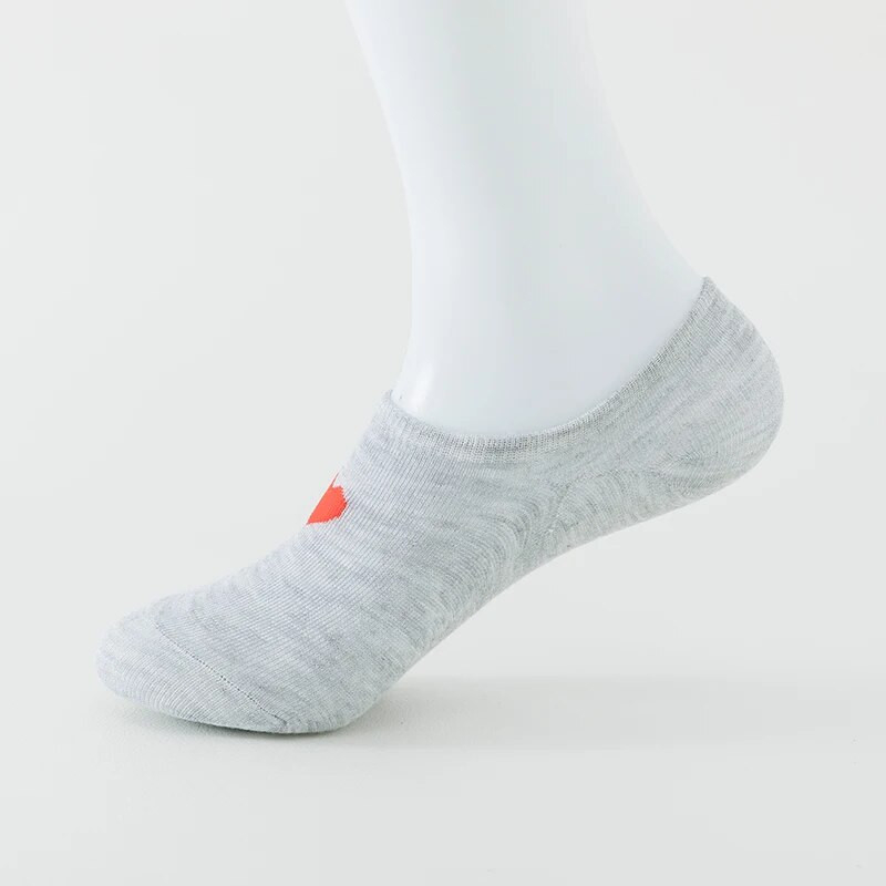 5 paari NAISTE nähtamatud sokid, ühevärvilised südamega libisemisvastased suvised pahkluusokid, igapäevased hingavad õhukesed paadi sokid