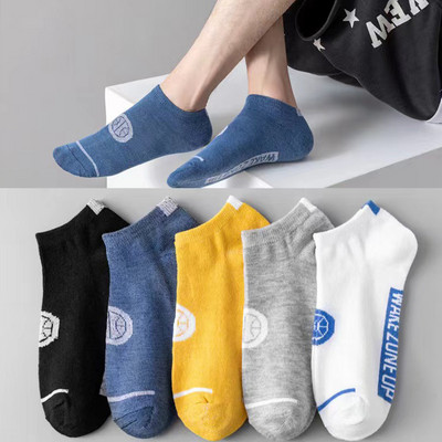 5 Ζεύγη/Παρτίδες Γυναικείες κάλτσες Κοντός αστράγαλος Χαμηλό κούρεμα χωρίς εμφάνιση Πόδι Cute Bear Hearts Εκτύπωση Σχολικό βαμβακερό αναπνεύσιμο σετ casual ρετρό