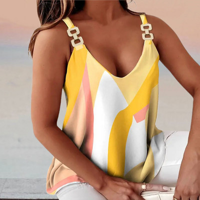 Camisole Sling Mugav lahtine vest Lilleline varrukateta vest kohtingule mõeldud naistemoetopid Suvised tänavarõivad Sinine Plus Size