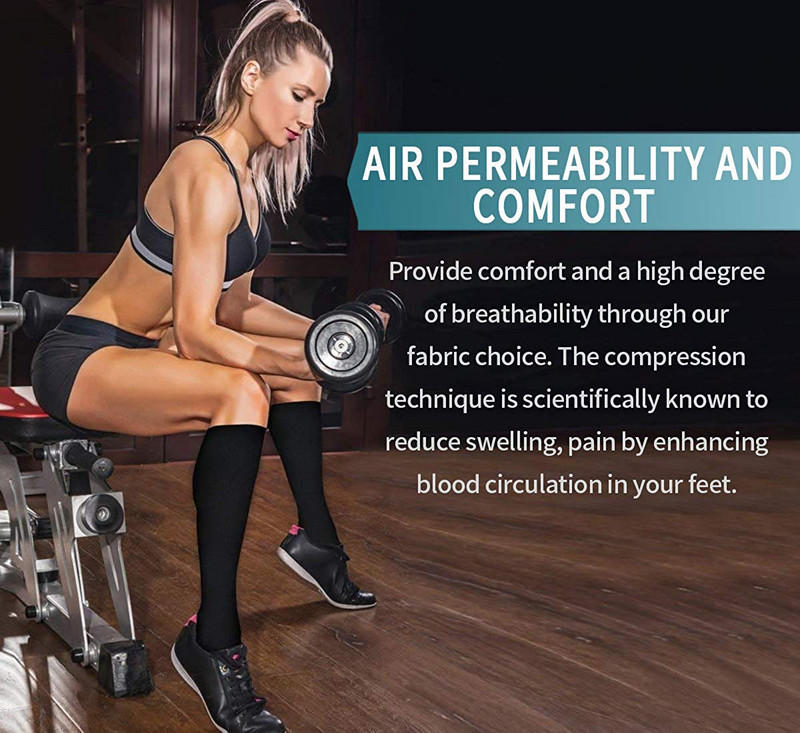 Kompresijske čarape Muškarci Žene Medicinska njega Olakšavanje bolova Edem Proširene vene Fitnes Sportske čarape za biciklizam na otvorenom Tvornička veleprodaja