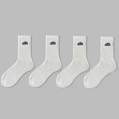 4 paari sokke meestele kevadel ja suvel õhukesed meeste spordipaarid naiste sokid Mitmekülgsed keskmise pikkusega sokid