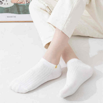 Японски анимационни сладки къси чорапи Едноцветни бели чорапи Дамски студентки Ежедневни модни памучни летни тънки ниски чорапи до глезена