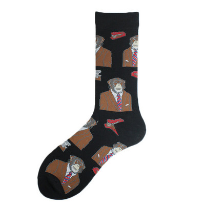 Χαρούμενες πολύχρωμες αστείες κάλτσες Άνδρες Skateboard Shark Dinosaur Astronaut Planet Divertidos Hip Hop Sokken Harajuku Unisex Crew κάλτσες