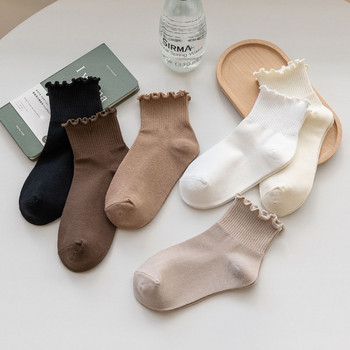 Чорапи с волани НОВИ пролетни и летни тънки дамски чорапи Solar System Jk Сладки чорапи Проветриви едноцветни ежедневни чорапи