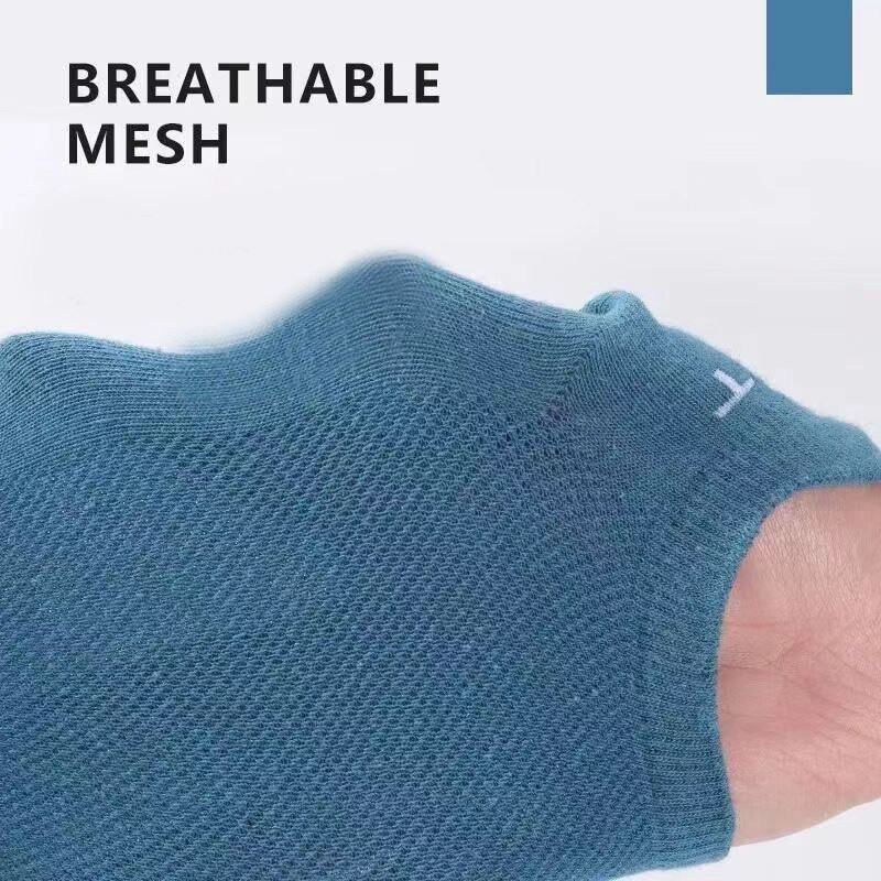 5 paari meeste suve õhukesest võrgust hingavaid meeste spordisokke, higi neelavaid lühikesi sokke