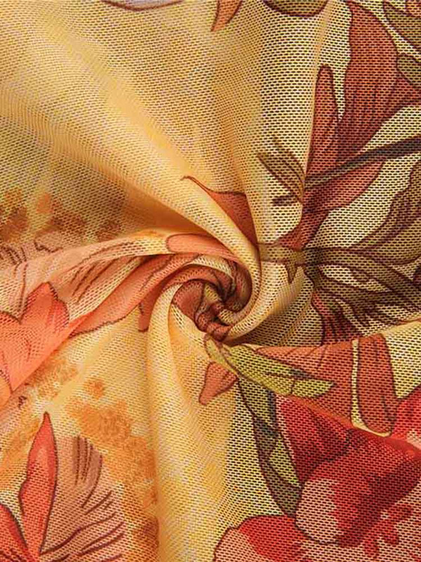 Y2K mrežasta prozirna cvjetna majica kratkih rukava Vintage majice s halterima Ženska uska majica bez rukava Harajuku Streetwear