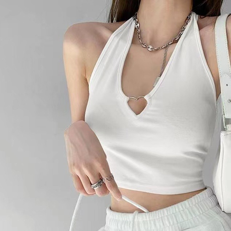 Naiste V-kaelusega südamega õõnsad päitsed Camis 2022. aasta suvemood, õhukesed kärbitud pitsilised, kamisole Y2k top riided