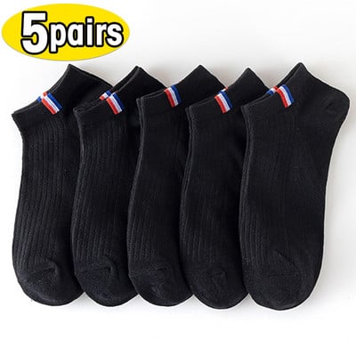 5/1 paari meeste spordipaadi sokid kevadsuvi puuvillased sokid hingavad deodorant lühikesed sokid äri vabaaja pahkluu sokid, meessoost sokid