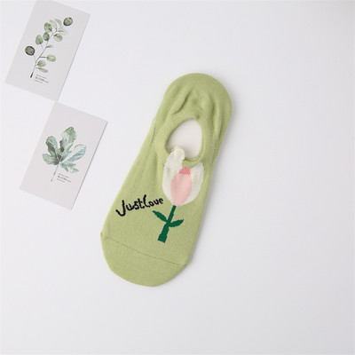 Γυναικείες κάλτσες Λουλούδι με μοτίβο κουνελιού Χαριτωμένο Kawaii Ιαπωνικό κορεατικό στιλ βαμβακερές Harajuku Αστείες αναπνέουσες περιστασιακές ανοιξιάτικες φλοράλ κάλτσες