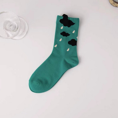 Γυναικείες κάλτσες Λουλούδι με μοτίβο κουνελιού Χαριτωμένο Kawaii Ιαπωνικό κορεατικό στιλ βαμβακερές Harajuku Αστείες αναπνέουσες περιστασιακές ανοιξιάτικες φλοράλ κάλτσες