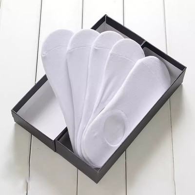 Proljeće ljeto Visoko elastične prozračne brodske čarape za upijanje znoja Silikonske neklizajuće nevidljive čiste pamučne čarape za gležnjeve