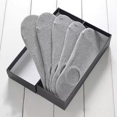 Proljeće ljeto Visoko elastične prozračne brodske čarape za upijanje znoja Silikonske neklizajuće nevidljive čiste pamučne čarape za gležnjeve