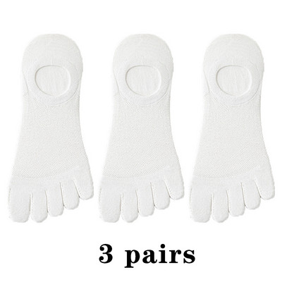 3 paari Meeste Mood avatud varbaga Higineelavad paadisokid Puuvillased Hingavad Nähtamatud Pahkluu Lühikesed Sokid Elastsed Mehe Sõrmesokid