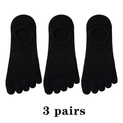 3 paari Meeste Mood avatud varbaga Higineelavad paadisokid Puuvillased Hingavad Nähtamatud Pahkluu Lühikesed Sokid Elastsed Mehe Sõrmesokid