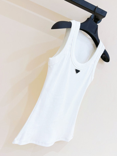 2024 Noi Vestă pentru femei LOGO metal Cămașă casual Cămașă pentru femei Tricouri din bumbac înalt elastic Topuri pentru femei Maiuri pentru femei de vară 4 culori SML