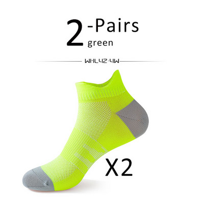 2 perechi de șosete sport pentru fitness, glezne, bărbați, femei, plasă, respirabile, uscare rapidă, bicicletă, alergare, ciclism, călătorie, șosete fără prezentare