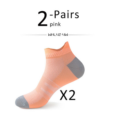 2 perechi de șosete sport pentru fitness, glezne, bărbați, femei, plasă, respirabile, uscare rapidă, bicicletă, alergare, ciclism, călătorie, șosete fără prezentare