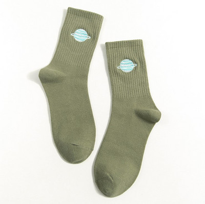 Φθινοπωρινό χαριτωμένο γιαπωνέζικο Harajuku Γυναικεία Κάλτσες Planet Magic Array Κέντημα Μακριές κάλτσες Κορεάτικες Γυναικείες Κορίτσια Kawaii