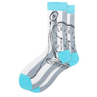 Šarene muške čarape Harajuku Šareni sretni smiješni simbol Međunarodna šahovska geometrijska formula Pamučna čarapa Božićni dar