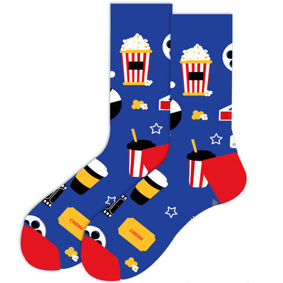 Šarene muške čarape Harajuku Šareni sretni smiješni simbol Međunarodna šahovska geometrijska formula Pamučna čarapa Božićni dar