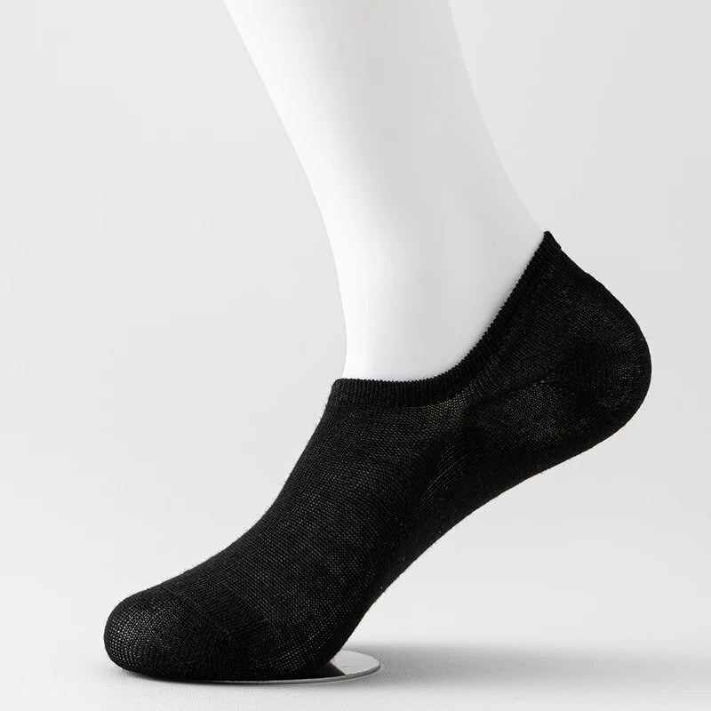 5 perechi de șosete pentru bărci, color uni, pentru femei, invizibile, cu tăietură joasă din silicon, anti-alunecare, șosete rezistente la glezne de vară