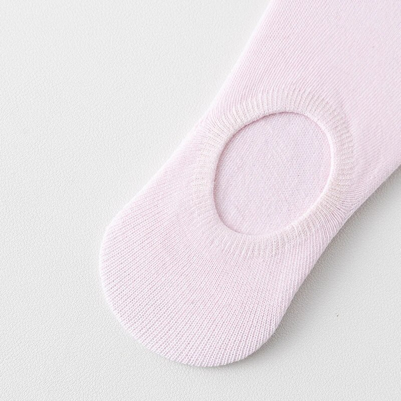 5 perechi de șosete pentru bărci, color uni, pentru femei, invizibile, cu tăietură joasă din silicon, anti-alunecare, șosete rezistente la glezne de vară