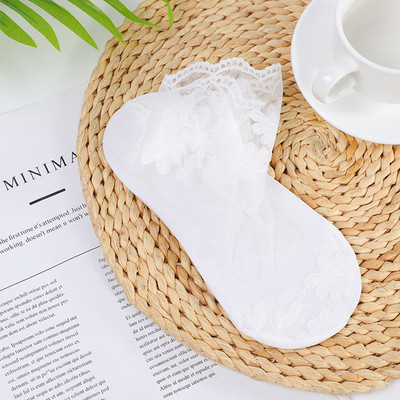 5 Ζεύγη/Παρτίδα κάλτσες γυναικείες δαντέλες Διάφανη Lolita Αόρατη καλοκαιρινή λεπτή αντιολισθητική κοντή μαύρη κάλτσα βάρκας χαμηλού κοψίματος