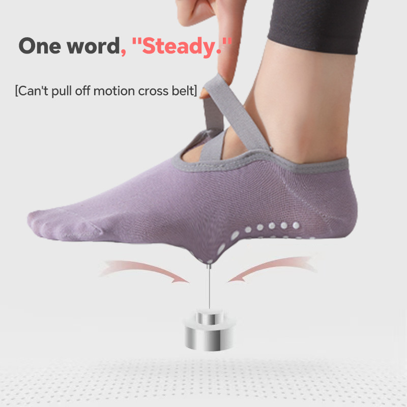 Șosete de yoga pentru femei Nailon Bumbac pur Secțiune anti-alunecare Bandaj Sport Balet Șosetă de dans Absorbție de umiditate Transpirație