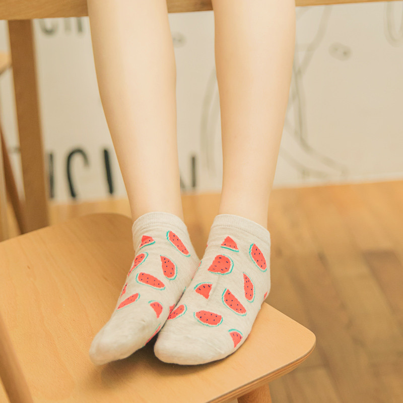 5 pari ženskih pamučnih čarapa Ctue Fruits Banana za slobodno vrijeme 35-40 EUR