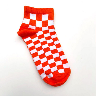 Korejske Harajuku modne šahovnice Muške čarape Ulični sportski print Čarape za skateboard Hip hop Ženske kratke čarape