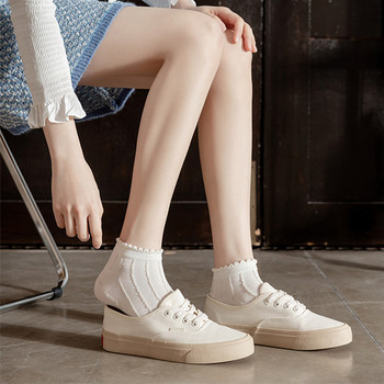 5 чифта/партида чорапи Дамски летни прозрачни къси бели ниски комплект готини чорапи със сладък принт на глезена, модно ново Kawaii