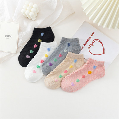 5 pár női vintage szép virágos rövid zokni Korea Harajuku Kawaii Aranyos zöld fehér Skarpetkie Damski virágos lányok bokazokni