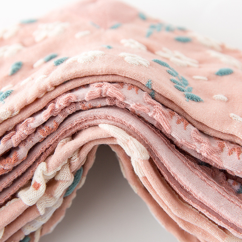 5 pāri kokvilnas sieviešu pavasara rudens ikdienišķas, elpojošas, jauki trīsdimensiju ziedi ar reljefu rozā zeķes līdz ikru vidusdaļai