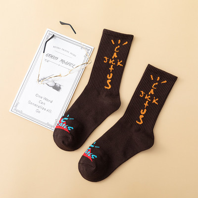 Vyriškos kojinės Cactus Jack Skate Naujos BLACK Crew Kojinės Madingi Bandanai Juokingi gatvės drabužiai Hiphopo 27 stiliaus vyriškos dovanos