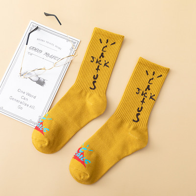 Vyriškos kojinės Cactus Jack Skate Naujos BLACK Crew Kojinės Madingi Bandanai Juokingi gatvės drabužiai Hiphopo 27 stiliaus vyriškos dovanos