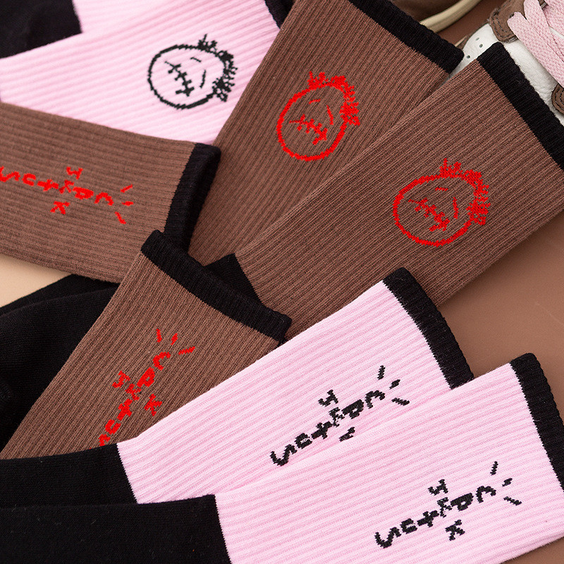 Vyriškos kojinės Cactus Jack Skate Naujos BLACK Crew Kojinės Madingi Bandanai Juokingi gatvės drabužiai Hiphopo 27 stiliaus vyriškos dovanos