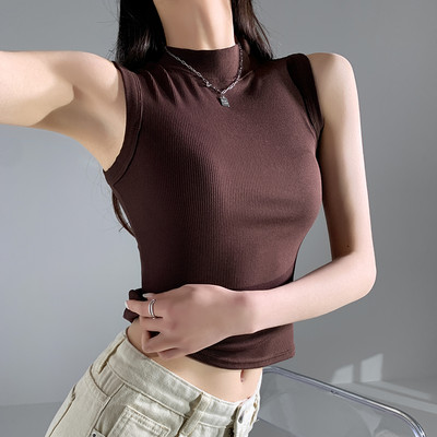 2024 Noi femei Tank Top fără mâneci, cu umăr în afara gâtului în formă de O, interior, cămăși de jos, decupate, corset, haine ieftine pentru tineret pentru femei