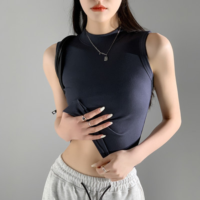 2024 Noi femei Tank Top fără mâneci, cu umăr în afara gâtului în formă de O, interior, cămăși de jos, decupate, corset, haine ieftine pentru tineret pentru femei