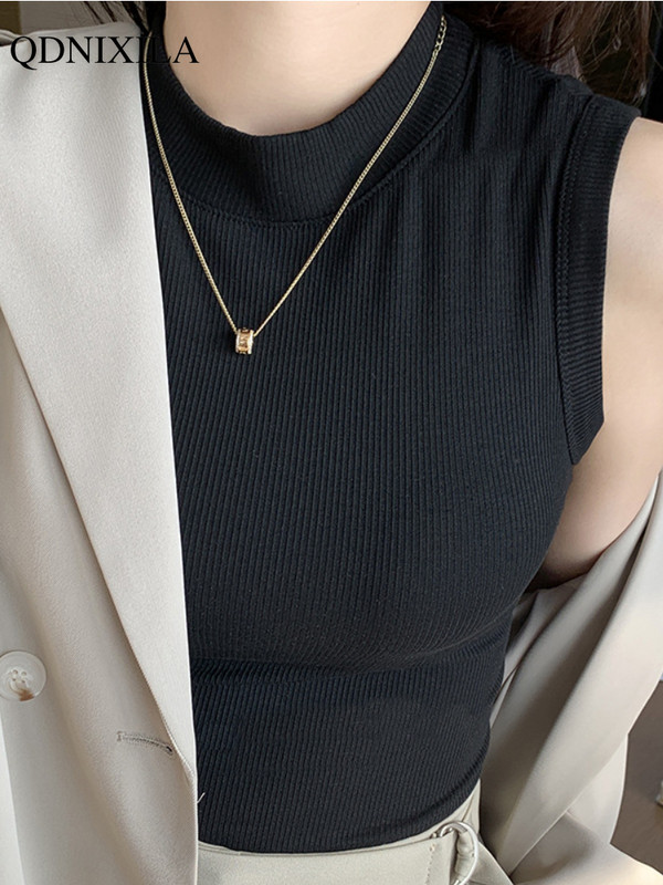 2024 Noi femei Tank Top fără mâneci, cu umăr în afara gâtului în formă de O, interior, cămăși de jos, decupate, corset, haine ieftine pentru tineret pentru femei