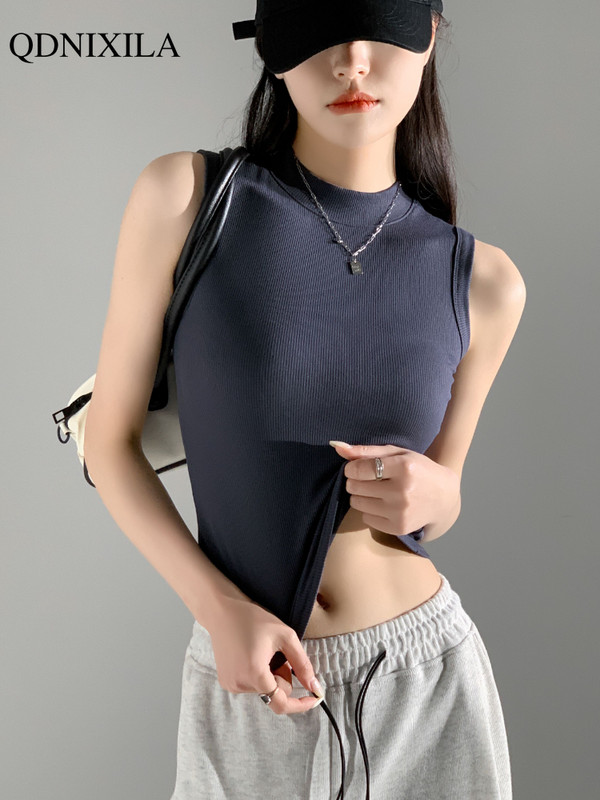 2024 Noi femei Tank Top fără mâneci, cu umăr în afara gâtului în formă de O, interior, cămăși de jos, decupate, corset, haine ieftine pentru tineret pentru femei