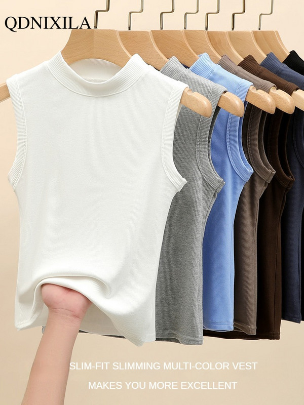 2024 Noi femei Tank Top fără mâneci, cu umăr în afara gâtului în formă de O, interior, cămăși de jos, decupate, corset, haine ieftine pentru tineret pentru femei