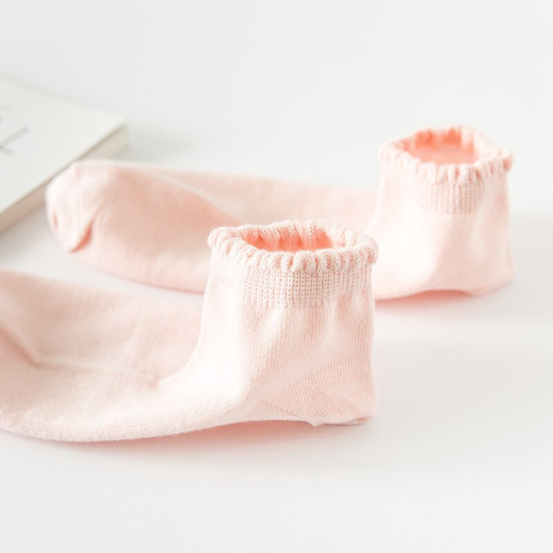 5 ζευγάρια γυναικείες κοντές κάλτσες με καλοκαιρινό φούσκα Λεπτές μονόχρωμες κάλτσες τεσσάρων εποχών, χαριτωμένες κάλτσες για σκάφος, μοντέρνες κάλτσες