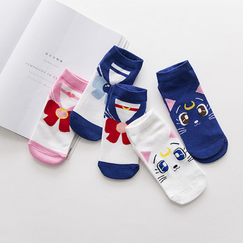 5 чифта нов оригинален дизайн нови продукти сладък Kawaii игрива котка sailor Moon дишащи забавни дамски чорапи високо качество Sox
