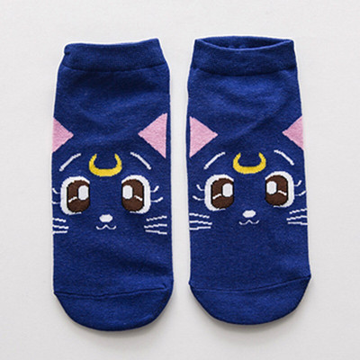5 paari Uudne originaaldisain uued tooted armas Kawaii mänguline kass meremees Kuu hingav naljakas naiste sokid Kvaliteetne Sox