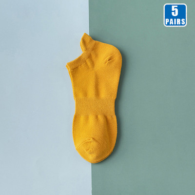 5 perechi de șosete din bumbac pentru femei, glezne scurte, de înaltă calitate, respirabile, de vară, de compresie, ocazional, de modă, șosete decoltate pentru femei