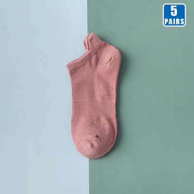 5 perechi de șosete din bumbac pentru femei, glezne scurte, de înaltă calitate, respirabile, de vară, de compresie, ocazional, de modă, șosete decoltate pentru femei
