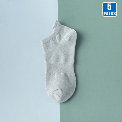 5 perechi de șosete din bumbac pentru femei, glezne scurte, de înaltă calitate, respirabile, de vară, de compresie, ocazional, de modă, șosete decoltate pentru femei