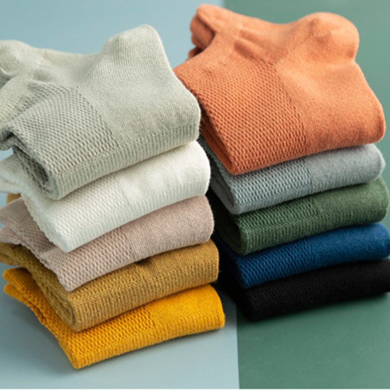 5 perechi de șosete din bumbac pentru femei, glezne scurte, de înaltă calitate, respirabile, de vară, de compresie, ocazional, de modă, șosete decoltate pentru femei