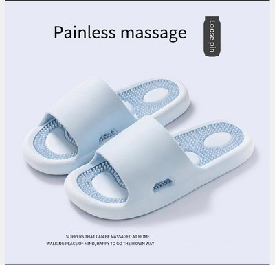 Papuci de masaj pentru bărbați și femei, acupuncte anti-alunecare de interior cu particule înțepătoare, terapie pentru talpă moale, talpă de masaj